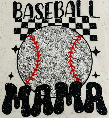 Checkered Baseball Mama