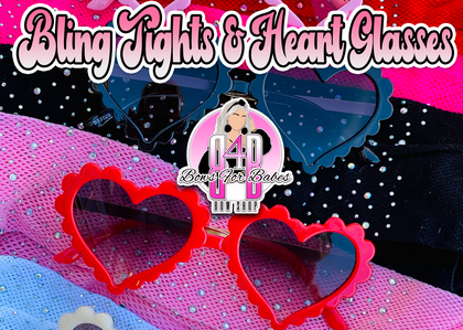 BLING TIGHTS&HEART GLASSES!❤️