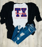 Faux glitter TX Rangers Shirt