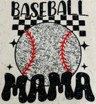 Checkered Baseball Mama